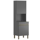 Ver imagem 1 de Paneleiro Microondas 2 Portas 193x60 Cm Line Gris Ktp