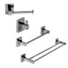 Kit Conjunto Acessórios banheiro Quadrado - Trend Metais - 1