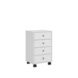 Mesa De Cabeceira Presence 4 Gavetas Branco - 3