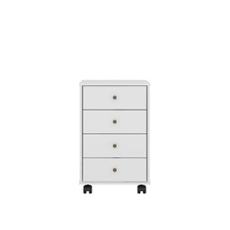 Mesa De Cabeceira Presence 4 Gavetas Branco - 1