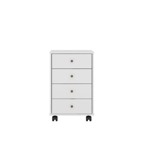 Mesa De Cabeceira Presence 4 Gavetas Branco