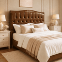 Ver imagem 1 de Cabeceira Cama Casal Queen Greta 160cm Estofada Corino Modena Design Clássico