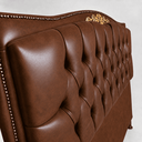 Ver imagem 3 de Cabeceira Cama Casal Queen Greta 160cm Estofada Corino Modena Design Clássico