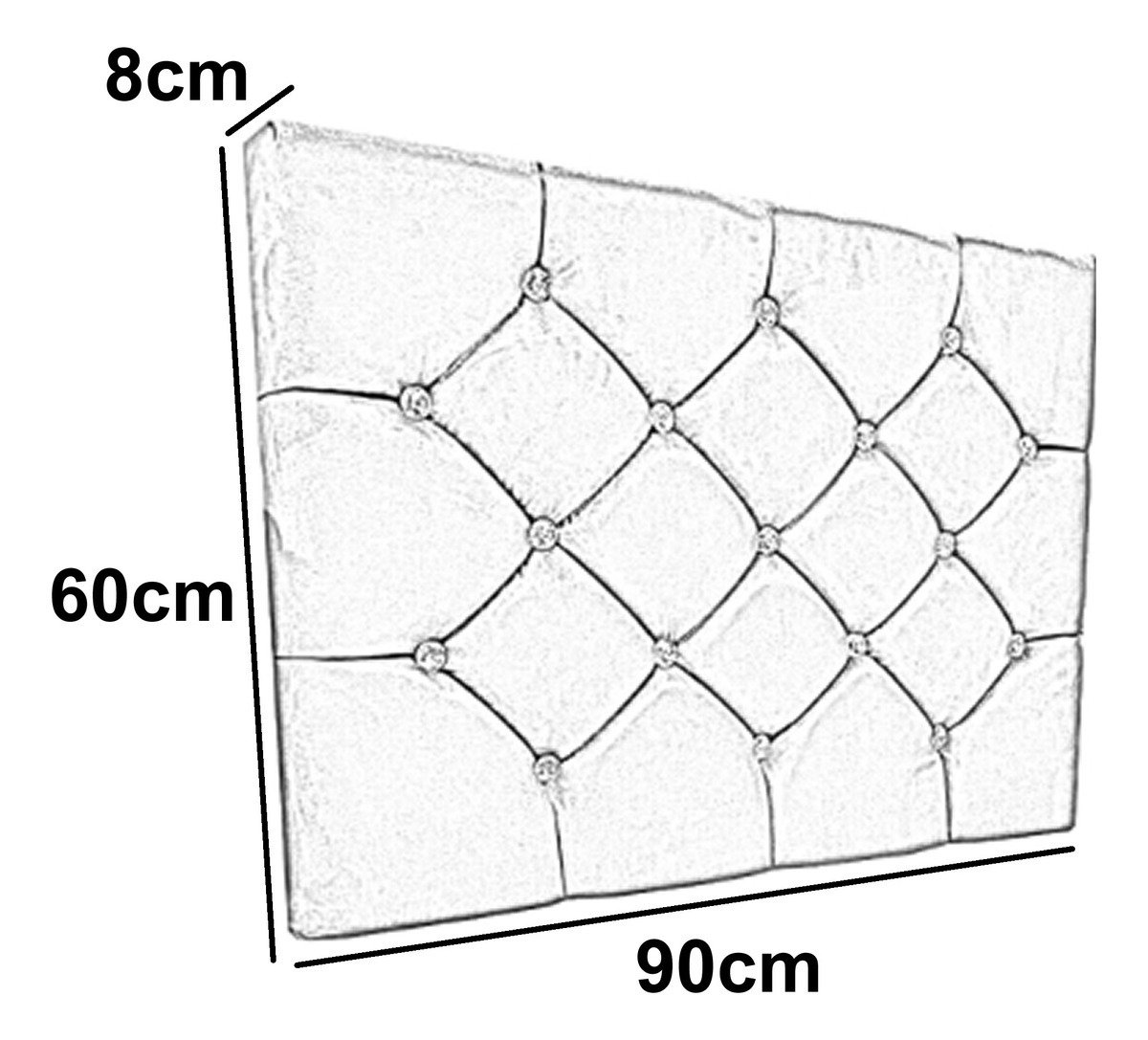 Painel Cabeceira Cama Box Estofada Viúva 130cm Kasi - 4