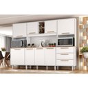 Ver imagem 5 de Armário para Cozinha Kit Apollo 8 Portas 3 Gavetas Branco Fosco Brilho - Zanzini