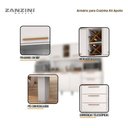 Ver imagem 3 de Armário para Cozinha Kit Apollo 8 Portas 3 Gavetas Branco Fosco Brilho - Zanzini