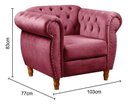 Ver imagem 5 de Sofá Nobreza Poltrona Chesterfield Suede Bordô