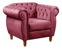 Ver imagem 1 de Sofá Nobreza Poltrona Chesterfield Suede Bordô