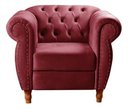 Ver imagem 4 de Sofá Nobreza Poltrona Chesterfield Suede Bordô