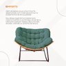 Poltrona de Balanço Nut Chair: Verde com Estrutura Robusta e Almofada Removível - 5