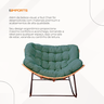 Poltrona de Balanço Nut Chair Verde com Estrutura Robusta e Almofada Removível - 5