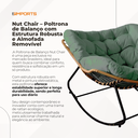 Ver imagem 4 de Poltrona de Balanço Nut Chair Verde com Estrutura Robusta e Almofada Removível