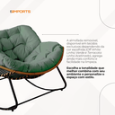 Ver imagem 6 de Poltrona de Balanço Nut Chair Verde com Estrutura Robusta e Almofada Removível