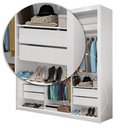Ver imagem 5 de Quarto Completo Casal Closet Clarice 4 Gavetas Sapateira 2 Portas Premium e Cama Carioca Móveis