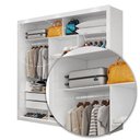 Ver imagem 4 de Quarto Completo Casal Closet Clarice 4 Gavetas Sapateira 2 Portas Premium e Cama Carioca Móveis
