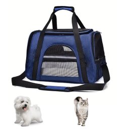 Bolsa Transporte Cao Gato Cachorro Pet Viagem Passeio Faixa Refletiva Pequeno Porte Animal de Estima - 1