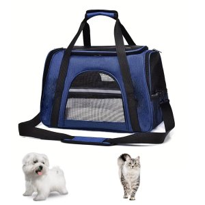 Bolsa Transporte Cao Gato Cachorro Pet Viagem Passeio Faixa Refletiva Pequeno Porte Animal de Estima