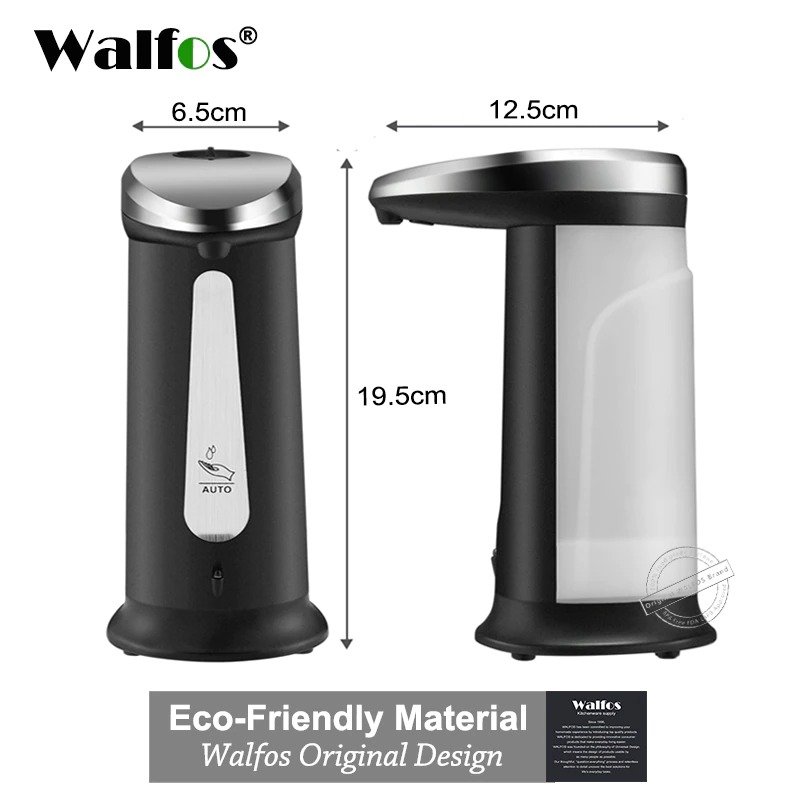 Dispensador Sabonete Líquido WALFOS, Dispensador Automático 400ml, Sem Toque Com Sensor Inteligente - 5