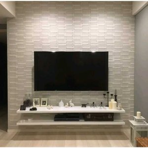 Rack Suspensa 120 Cm para Tv Ate 55 Pol Prateleira Suspensa Mdf Branco Bancada Moderna 120 Cm