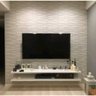 Rack Suspensa 120 Cm para Tv Ate 55 Pol Prateleira Suspensa Mdf Branco Bancada Moderna 120 Cm - 1