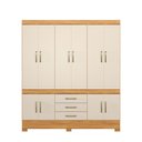 Ver imagem 4 de Guarda Roupa Roupeiro New Murano 10 Portas 3 Gavetas Cinamon Touch Off White Demóbile
