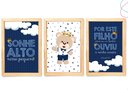 Ver imagem 1 de 3 Quadros Decorativos Ursinho Príncipe 20x30 Moldura e Vidro:pinus