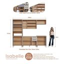 Ver imagem 3 de Cozinha Modulada Completa 5 Peças com Torre Quente para 2 Fornos Isabelle Bege/Freijó/Arenas