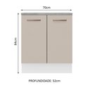Ver imagem 3 de Balcão de Cozinha 70 Cm 2 Portas Branco/crema Agata Madesa