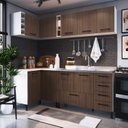 Ver imagem 1 de Cozinha Modulada de Canto 4 Peças Juruti CabeCasa MadeiraOriginals