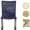 Ver imagem 5 de 5 Cadeiras de Jantar Cannes de Alumínio Pintura Fendi Trama Azul
