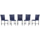 Ver imagem 1 de 5 Cadeiras de Jantar Cannes de Alumínio Pintura Fendi Trama Azul