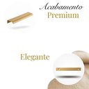 Ver imagem 3 de Kit 5 Puxadores Drop 20cm Alumínio Sobrepor para Móveis e Gavetas Ouro