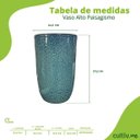 Ver imagem 2 de Vaso Alto Paisagismos Cerâmica (20) Azul com Preto Burguina