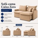 Ver imagem 3 de Sofá Madri Caixa Zero 200m - Bege