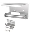 Ver imagem 1 de Suporte Papel Higienico Inox Banheiro Lavabo Prateleira Celular Porta Objeto Apoio Suporte Organizaç