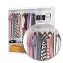 Ver imagem 7 de Guarda-Roupa 6 Portas 2 Gavetas com Espelho Aurora Marrom/Cinamomo/Branco