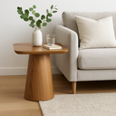 Ver imagem 1 de Mesa Lateral para Sala Quadrada de Madeira com Base Conê