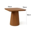 Ver imagem 4 de Mesa Lateral para Sala Quadrada de Madeira com Base Conê