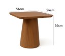 Ver imagem 4 de Mesa Lateral para Sala Quadrada de Madeira com Base Conê