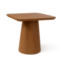 Ver imagem 3 de Mesa Lateral para Sala Quadrada de Madeira com Base Conê