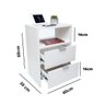 Kit 2 Mesas de Cabeceira Branca com 2 Gavetas e Nicho Mesinha Quarto Lateral da Cama Estilo Cômoda - 2