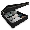 Ver imagem 5 de Cama Box Baú Casal Suede + Colchão Ortobom Iso Dupla Face 138x188x60 Cor:preto