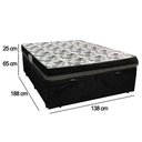 Ver imagem 3 de Cama Box Baú Casal Suede + Colchão Ortobom Iso Dupla Face 138x188x60 Cor:preto