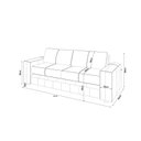 Ver imagem 3 de Sofá 3 Lugares 200cm Couro Legítimo Dakota