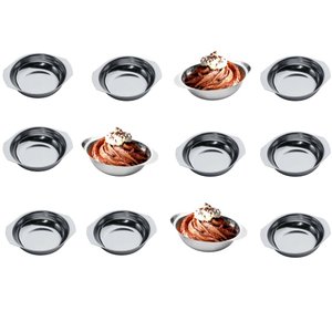 Kit 60 Taças de Inox para Sobremesa ou Sorvete sem Pedestal