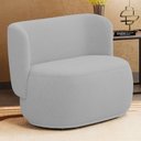 Ver imagem 2 de Namoradeira Decorativa Orgânica Molly 02 Lugares Bouclê Cinza Claro - Desk Design