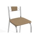 Ver imagem 5 de Conjunto Mesa de Cozinha Volga com Tampo de Vidro 90cm e 4 Cadeiras Lisboa Cromada Courano Capuccino