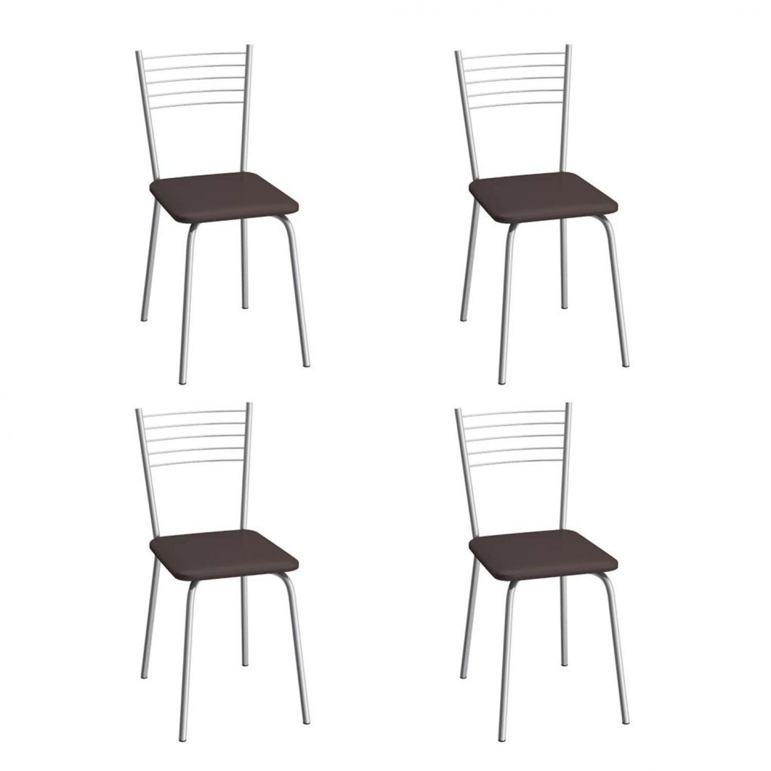 Conjunto 4 Cadeiras Flex Compoarte - 1