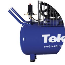 Compressor de Ar Cp150100p-2 Tekna 100l 3hp Pressão Máxima 116 Psi com Rodas Traseira 220v 60hz - 5 Compressor de Ar Cp150100p-2 Tekna 100l 3hp Pressão Máxima 116 Psi com Rodas Traseira 220v 60hz - 5
