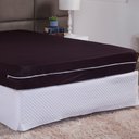 Ver imagem 2 de Capa de Colchão Queen 30cm com Zíper Protetor de Malha Lisa 1 Peça:marrom